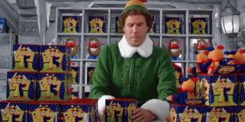 Buddy The Elf Shocked Face GIF
