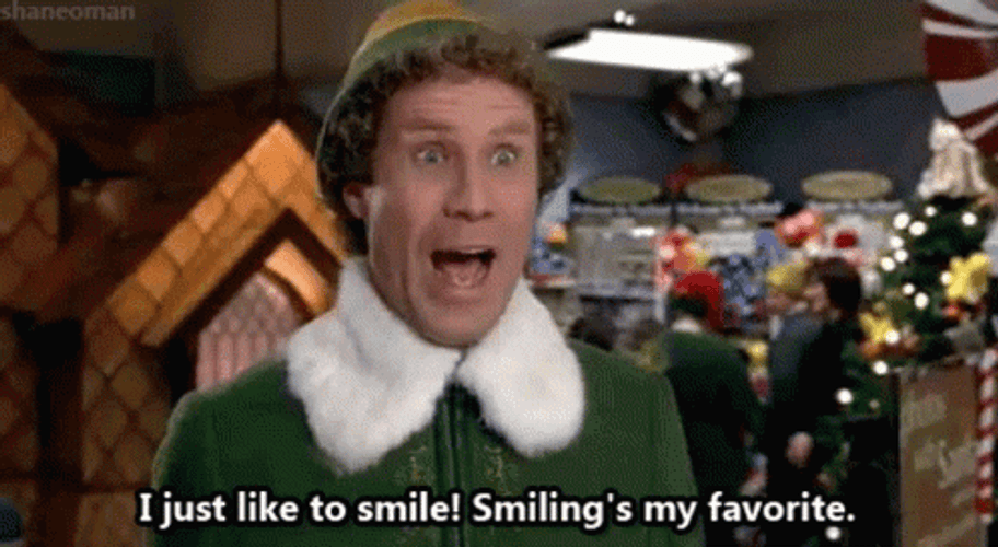 Buddy The Elf Smiling Is My Favorite GIF