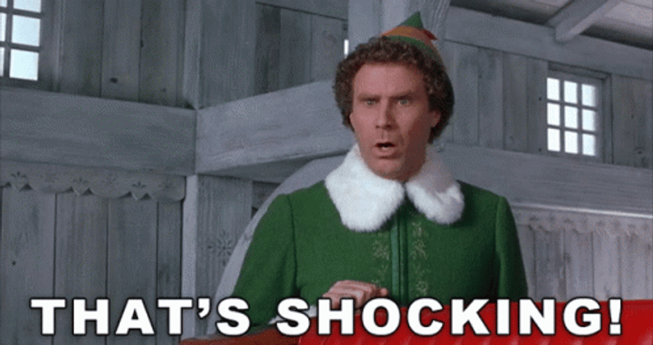 Buddy The Elf That's Shocking GIF