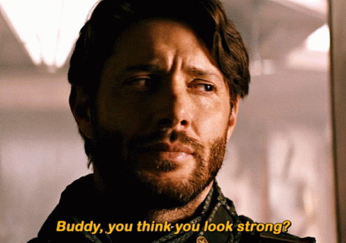 Buddy You Think You Look Strong Soldier Boy GIF