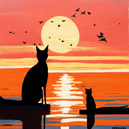 Buenas Noches Gatos 450 X 450 Gif GIF