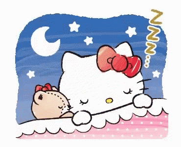 Buenas Noches Hello Kitty 370 X 300 Gif GIF