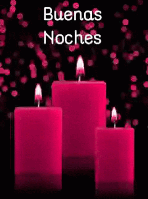 Buenas Noches Pink Candle GIF 