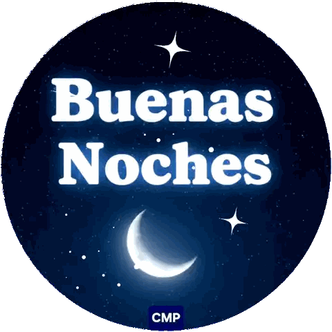 Buenas Noches Sign With Moon