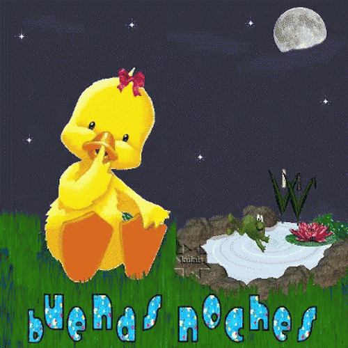 Buenas Noches Yellow Duckling GIF 