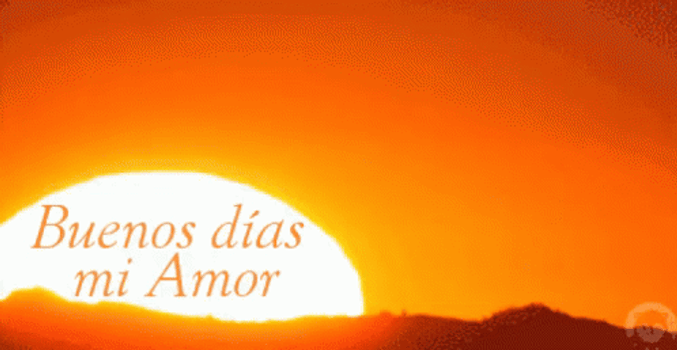 Buenos Dias Amor Sunrise Clip Art GIF