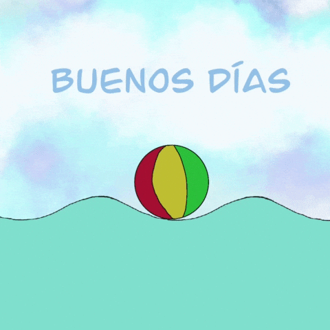 Buenos Dias Bendiciones Beach Ball Floating GIF