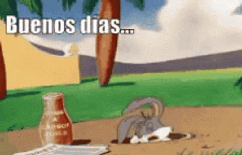 Buenos Dias Bugs Bunny GIF