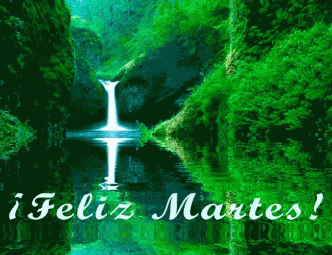 Buenos Dias Feliz Martes Peaceful Nature Waterfalls GIF
