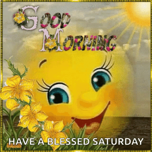 Buenos Dias Feliz Sabado Adorable Smiley Emoji GIF