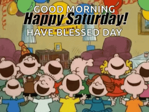 Buenos Dias Feliz Sabado Peanuts Kids GIF