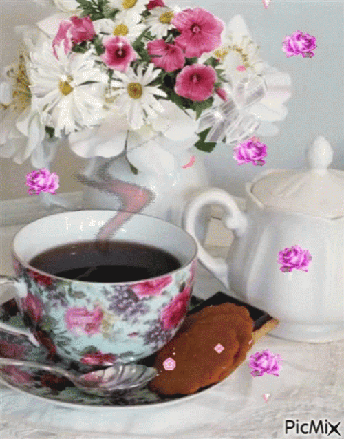 Buenos Dias Flores GIF