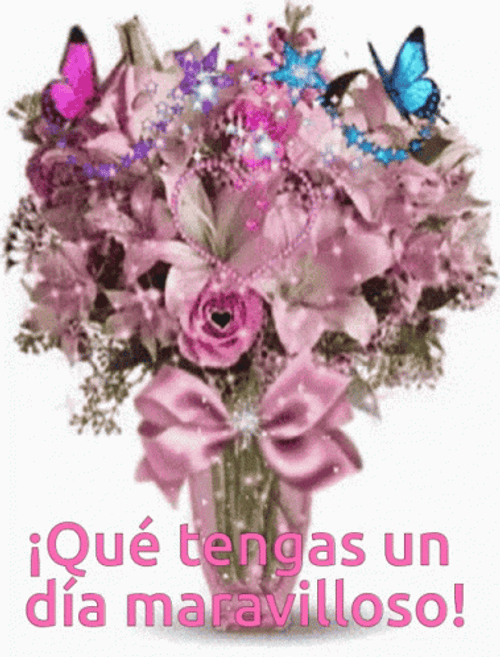 Buenos Dias Flores GIF
