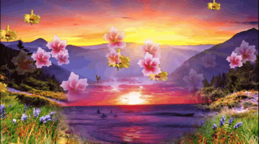 Buenos Dias Flores GIF