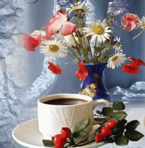 Buenos Dias Flores GIF
