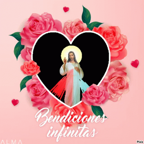 Buenos Dias Mi Amor Heart Jesus GIF
