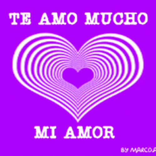 Buenos Dias Mi Amor Trippy Heart GIF
