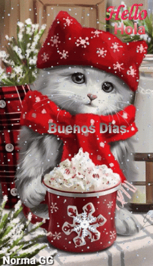 Buenos Dias Navideños GIF