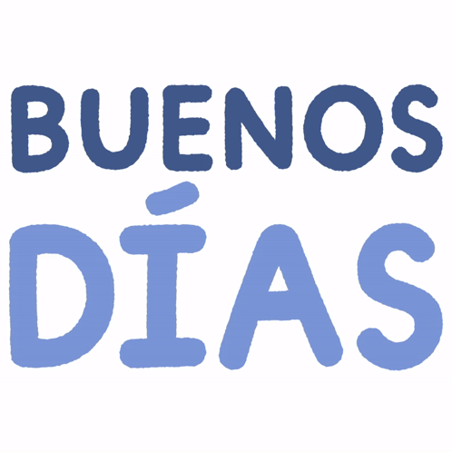 Buenos Dias Sign in Blue Letters