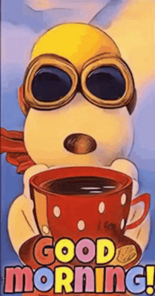 Buenos Dias Snoopy GIF