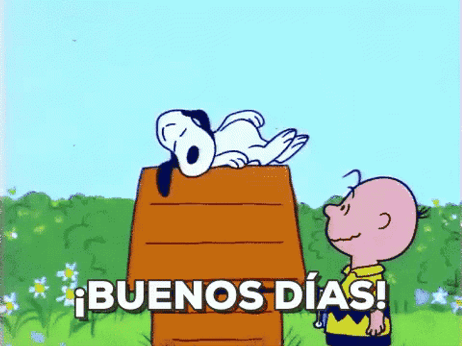 Buenos Dias Snoopy GIF