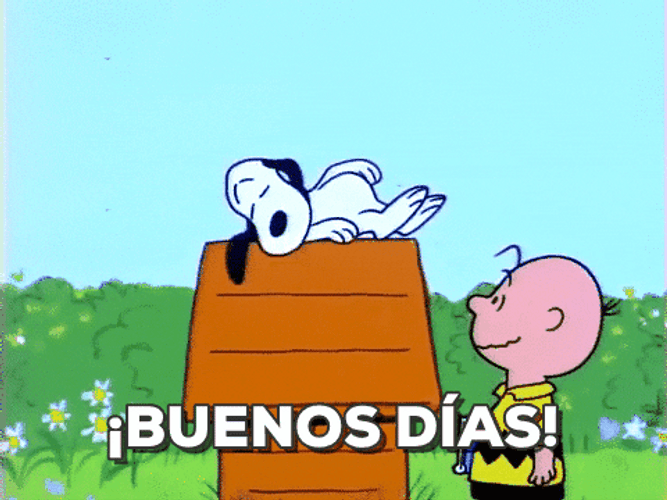 Buenos Dias Snoopy GIF.