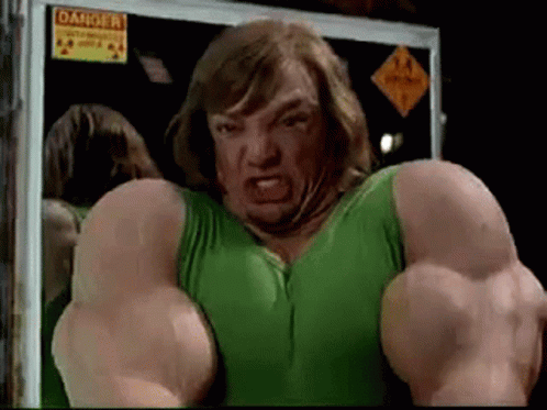 Buff Shaggy Flexing GIF