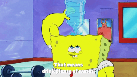 Buff Spongebob Pouring Water GIF