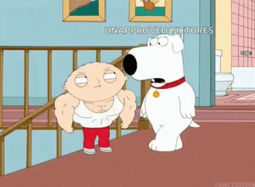 Buff Stewie Griffin On Steroids Family Guy GIF