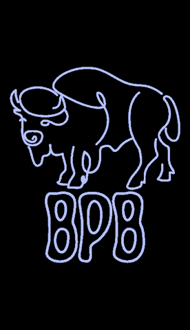 Buffalo Balloon Party Neon Lights GIF