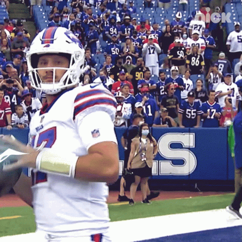 Buffalo Bills Josh Allen Animated Throwing Ball GIF