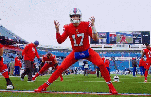 Buffalo Bills Josh Allen Stretching GIF