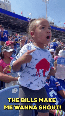 Buffalo Bills Kid Fan Make Me Shout GIF