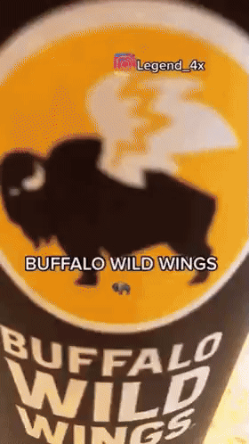 Buffalo Wild Wings Cup With Buffalo GIF