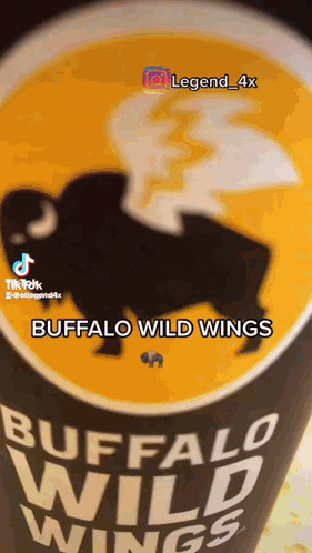 Buffalo Wild Wings Cup With Buffalo GIF