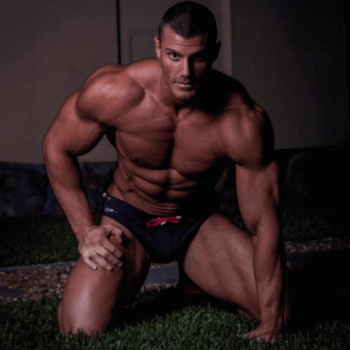 Buffed Guy Muscle Growth GIF