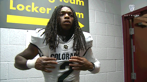 Buffs Player Laviska Shenault Jr Fixing Shirt GIF