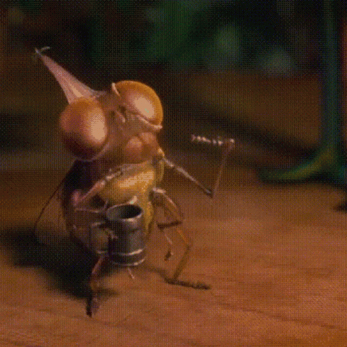 Bug Holding Small Cup GIF