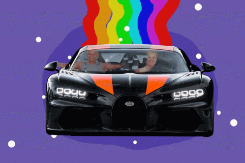 Bugatti Car with Two People