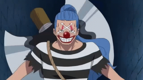 Buggy Pirate Clown Body Falling Apart GIF