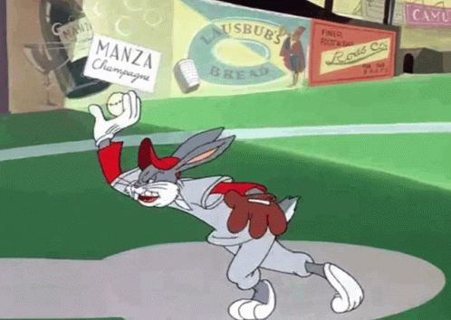 Bugs Bunny Baseball Pitch GIF