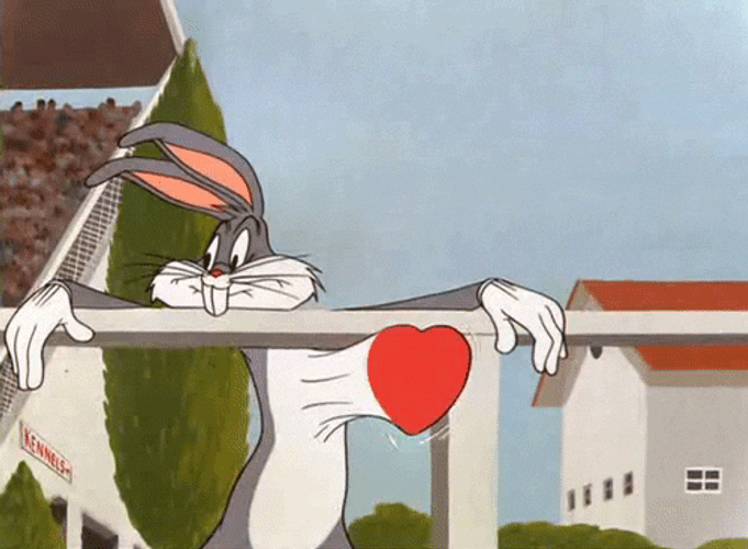 Bugs Bunny Beating Heart GIF