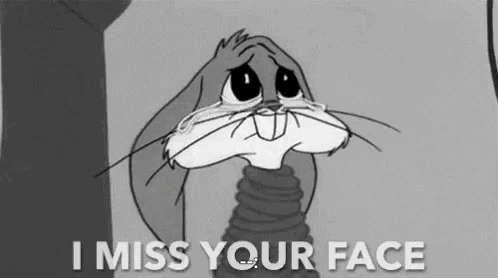 Bugs Bunny Crying Saying I Miss Your Face