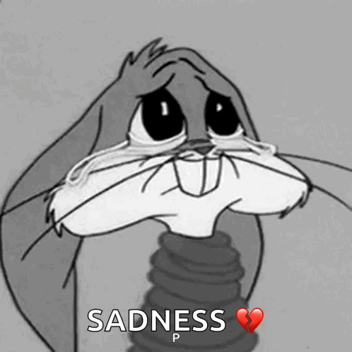 Bugs Bunny Crying With Broken Heart