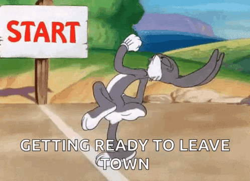 Bugs Bunny Dancing Start Getting Ready To Leave Town