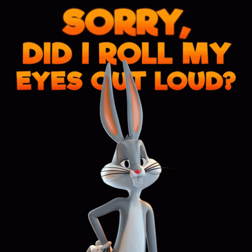 Bugs Bunny Eye Rolling GIF