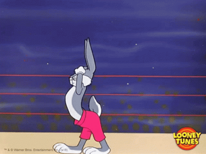 Bugs Bunny Flexing Strong GIF