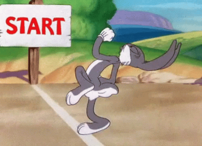Bugs Bunny Florida Start Race GIF