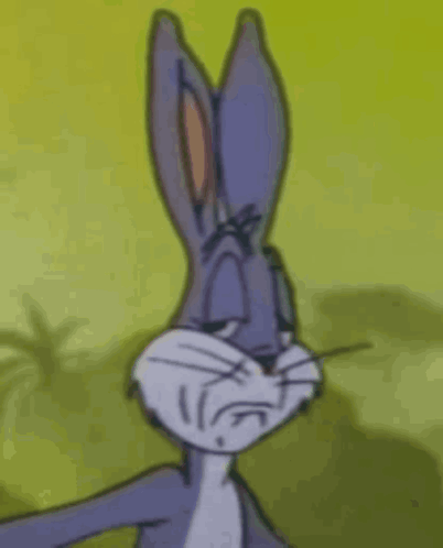 Bugs Bunny From The Looney Tunes Cartoon Is Making A Sad Face . GIF