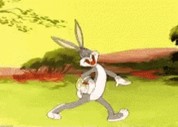 Bugs Bunny Happy Skipping GIF